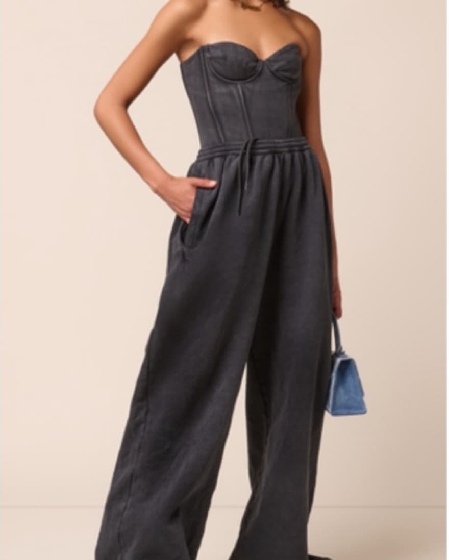 Balenciaga Strapless Washed Bustier Top - Image 2