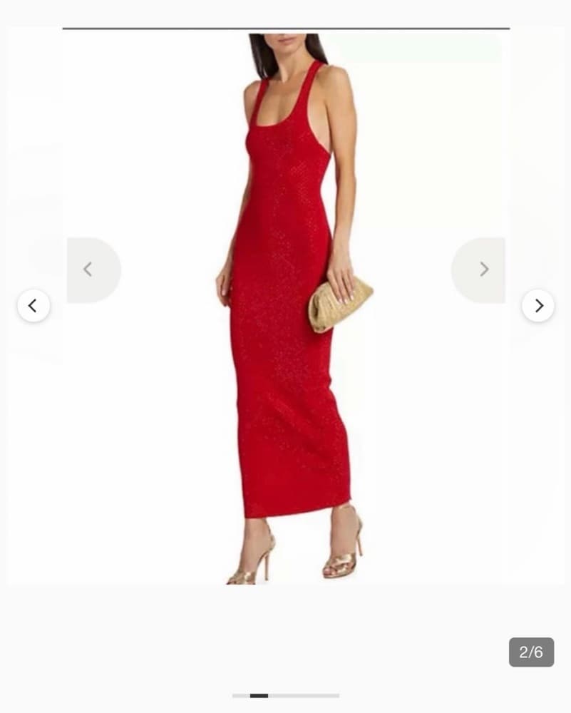 Sparkling Red Sequin Maxi Dress - Image 2