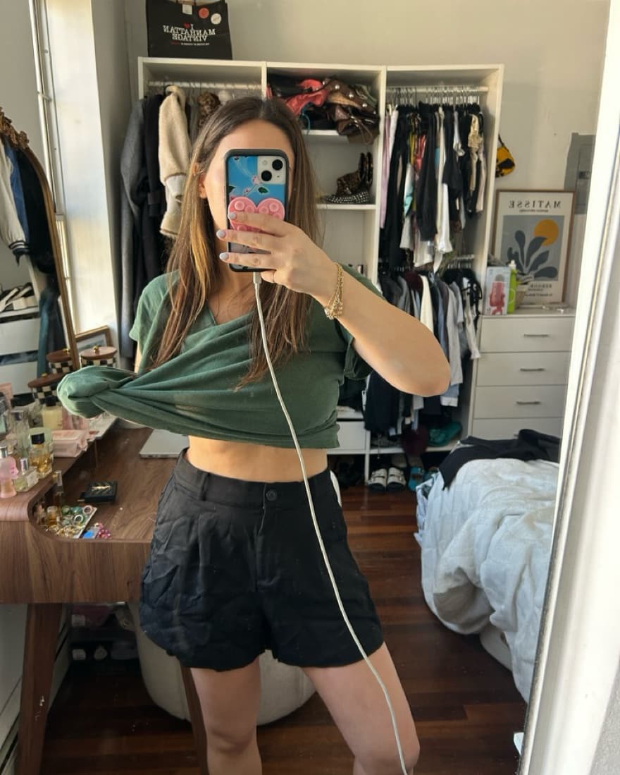 Black High Waisted Tailored Shorts  - Image 1