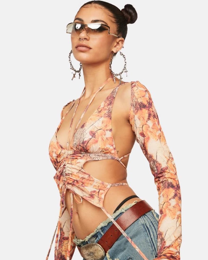 Jaded London Butterfly Cut Out Top  - Image 1