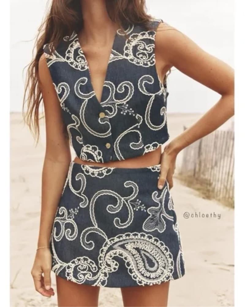 Zara Denim Skort Set - Image 1