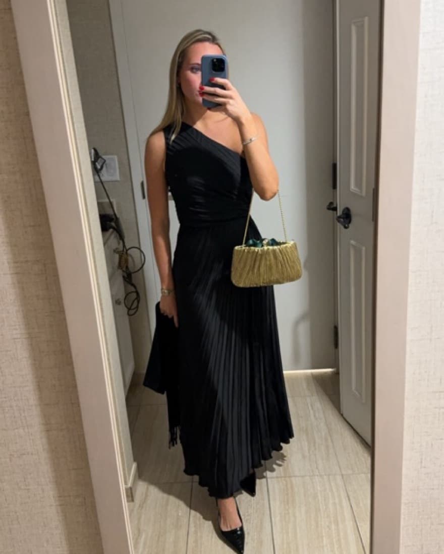 Loeffler Randall Gold Pleated Clutch - Image 3