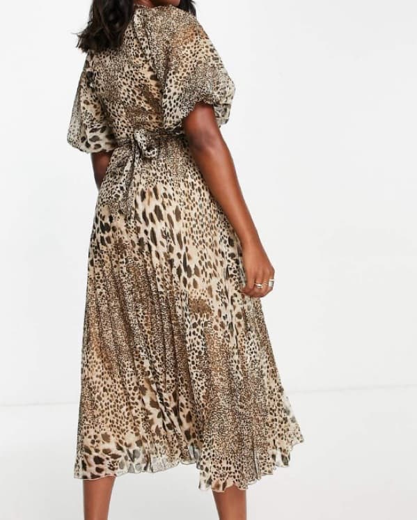 Asos Design Leopard Print Midi Dress - Image 2