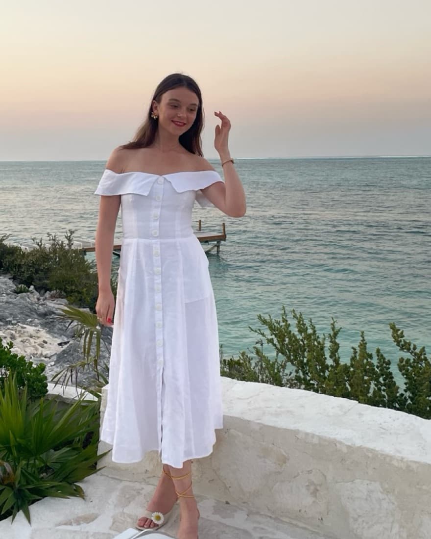 Reformation Adriel Linen Dress - Image 1