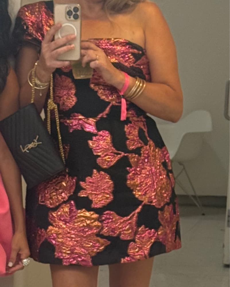 Bold Floral Puff Sleeve Mini Dress - Image 4