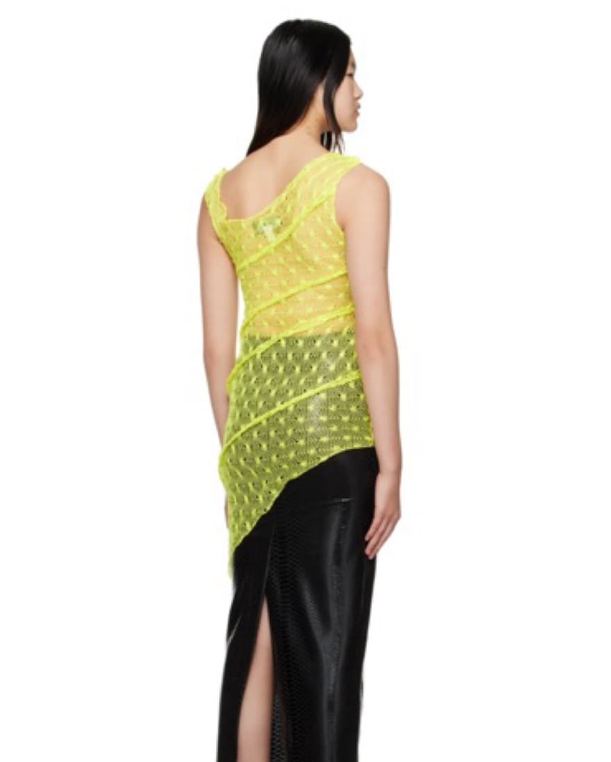 Neon Yellow Kim Shui Lace Top - Image 2