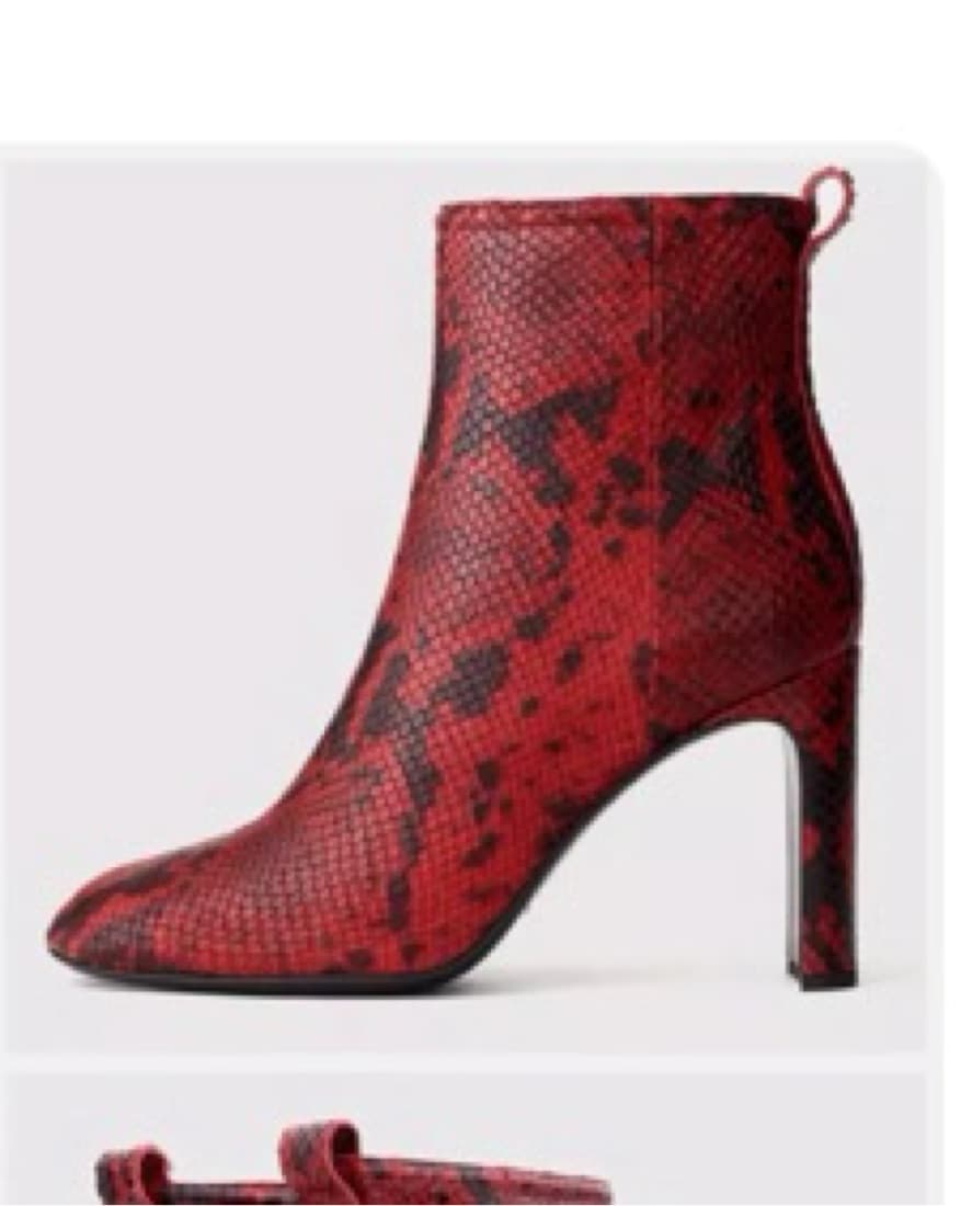 Rag & Bone Red Snakeskin  Booties - Image 1