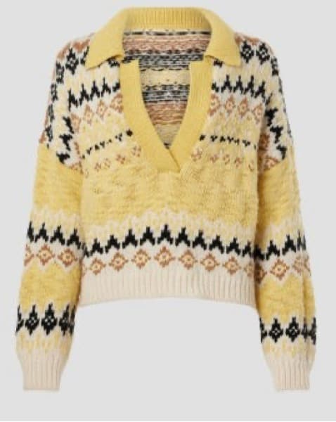 A.L.C. Sweater Yellow Print - Image 2