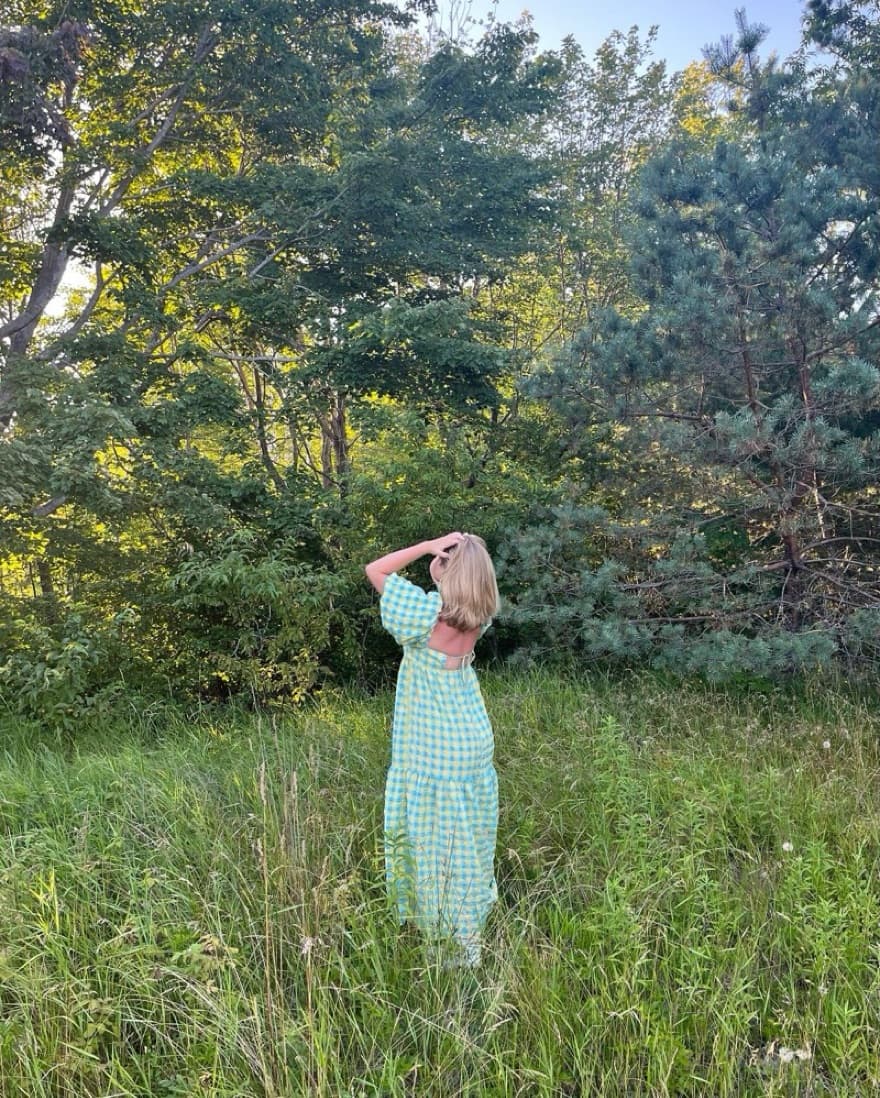 Zara Plaid Babydoll Dress - Image 3