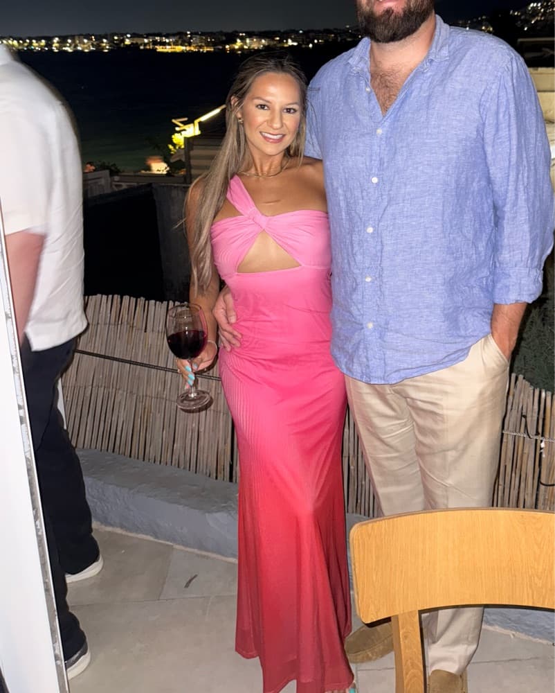 Vibrant Pink Cutout Maxi Dress - Image 4
