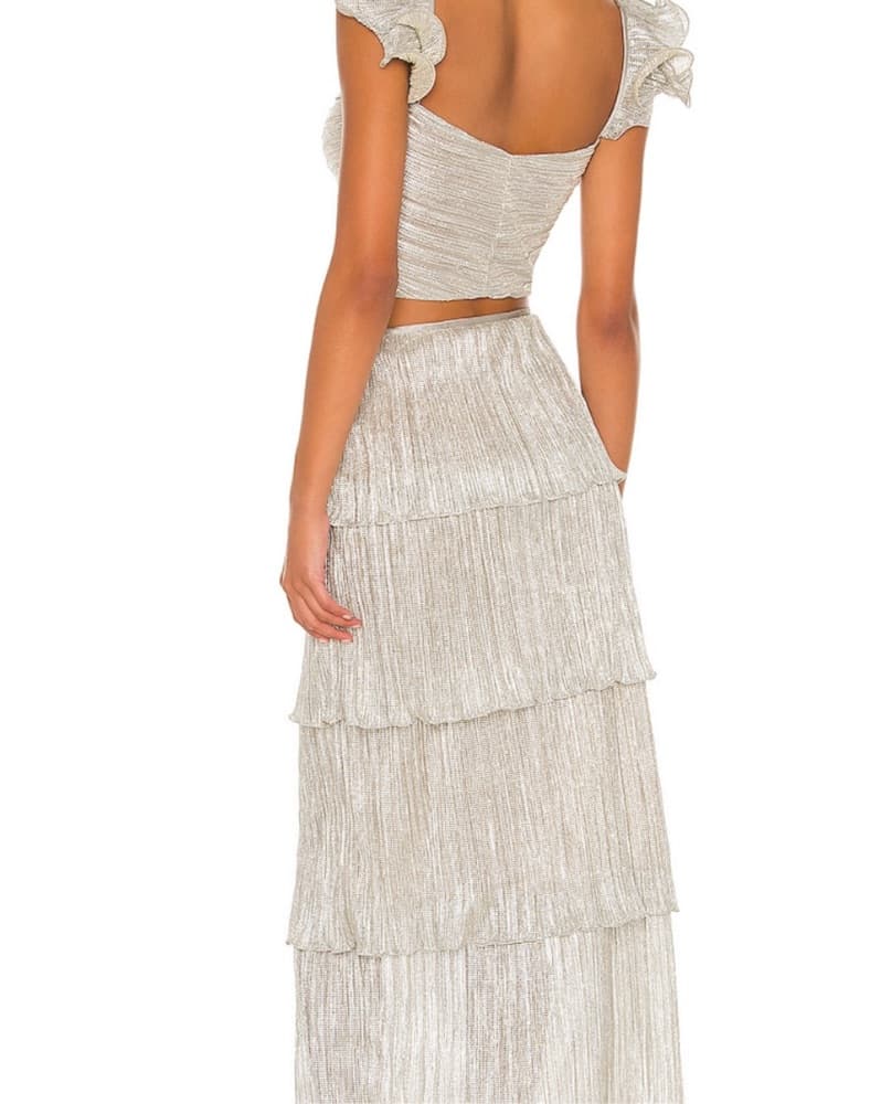 SAYLOR Gianna Tiered 2 piece Silver Set - Image 3