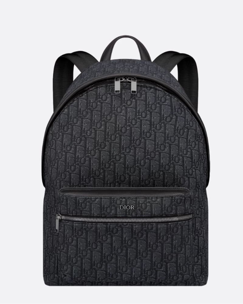 Black Dior Oblique Jacquard Rider Backpa - Image 1