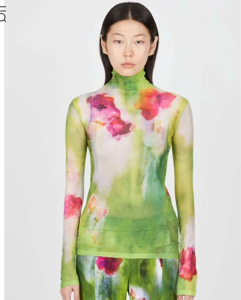 Acne Studios Floral Mesh Top - Image 1