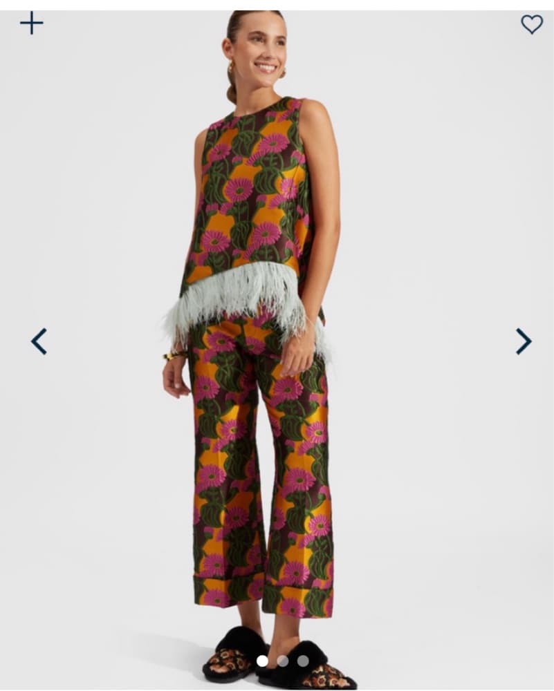 La Double J Crew Neck Feather Top - Image 3