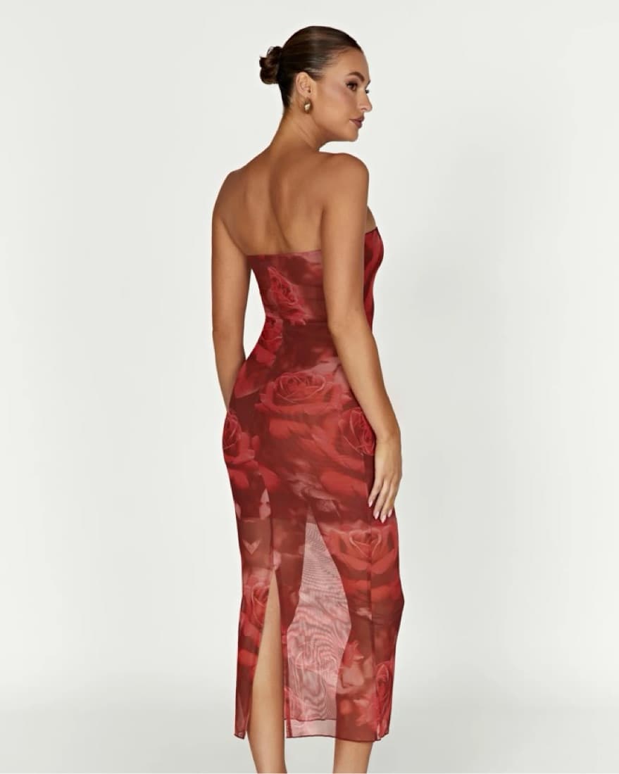 Meshki Aphrodite Strapless Mesh Dress - Image 4