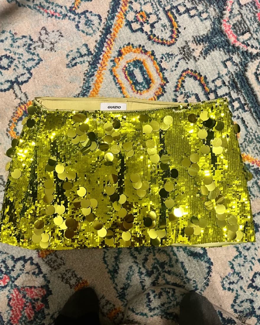 Danielle Guizio Green Sequin Skirt  - Image 2