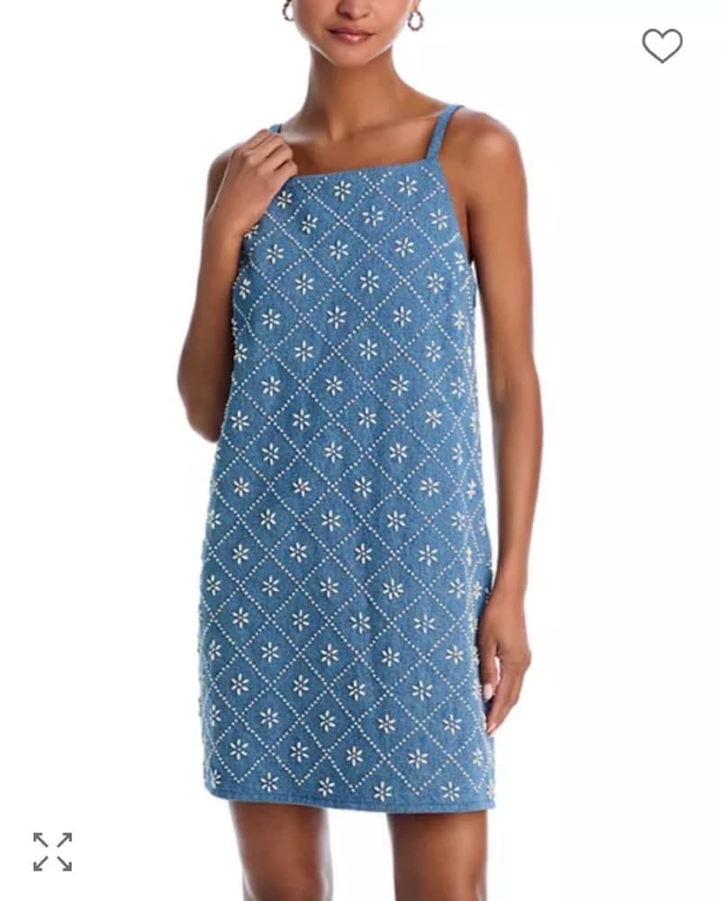 rag & bone Beaded Denim Sundress - Image 1
