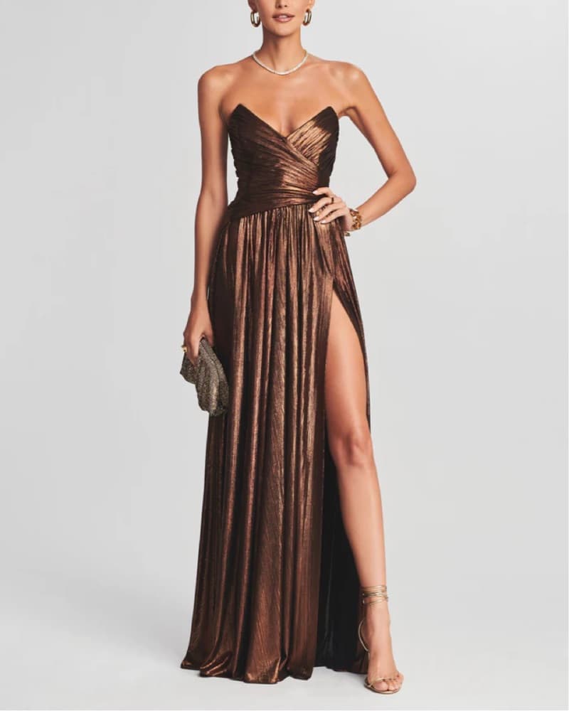 Retroféte Waldorf Dress in Coffee Bean - Image 2