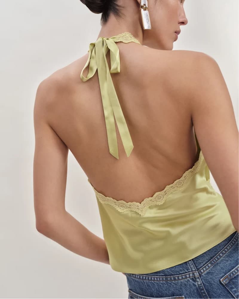 Reformation Silk Halter Top - Image 3