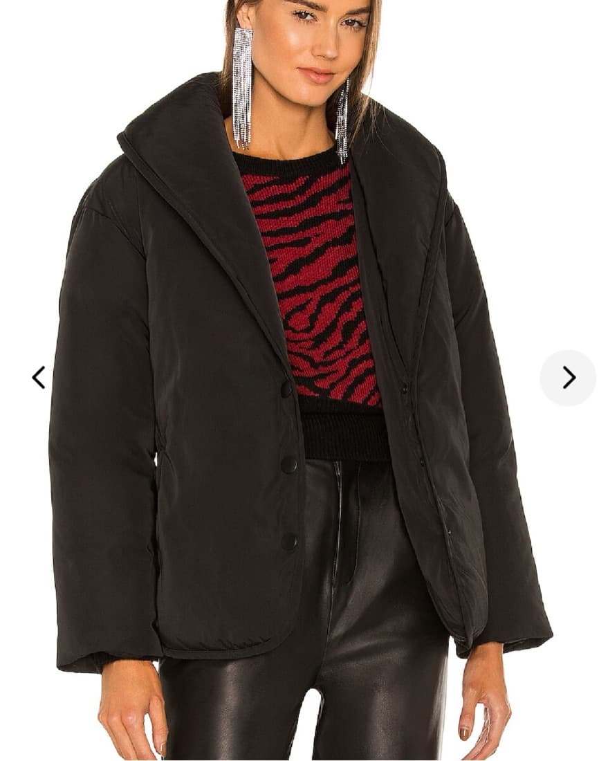 Black Carla Puffer Waist Tie Jacket - Image 5
