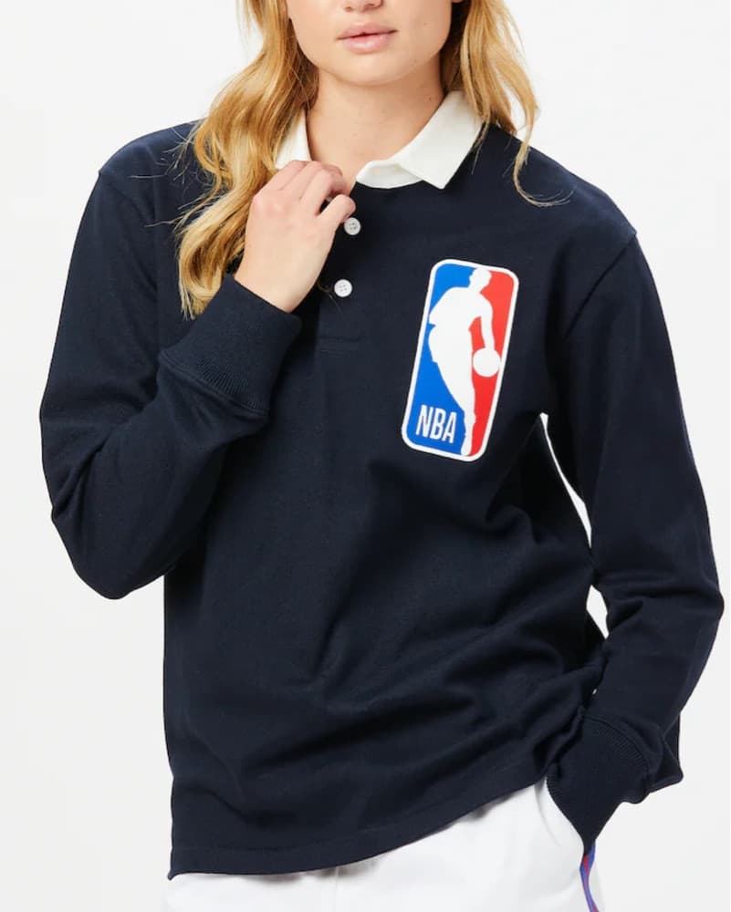 Rowing Blazers NBA Navy Rugby Polo - Image 1