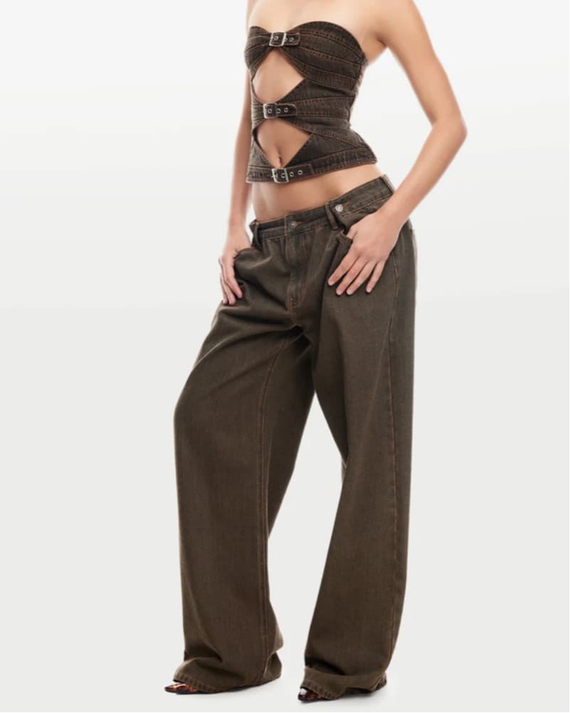 Lioness Denim Set In “Petrol” - Image 2