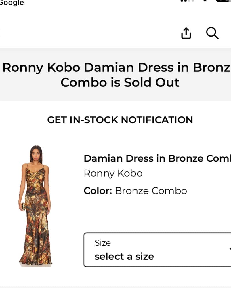 Damian dress In Bronze By Ronny Kabo - Image 3