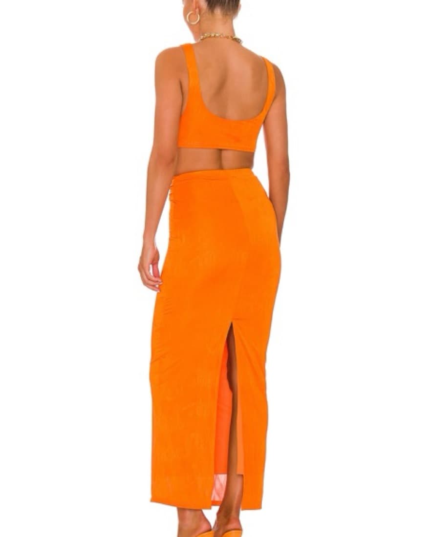 Superdown Vibrant Tangerine Maxi Outfit  - Image 3