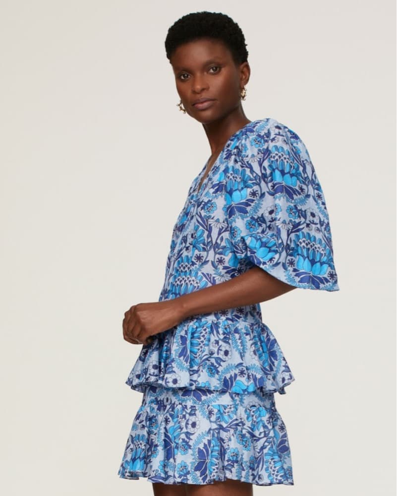 Sandro Eyana Blue Floral Mini Dress - Image 6