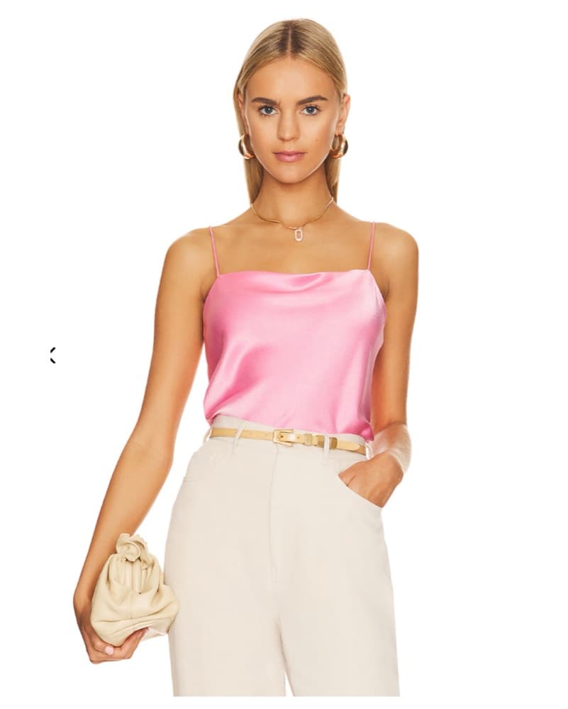 Alice + Olivia Pink Drapey Tank  - Image 1