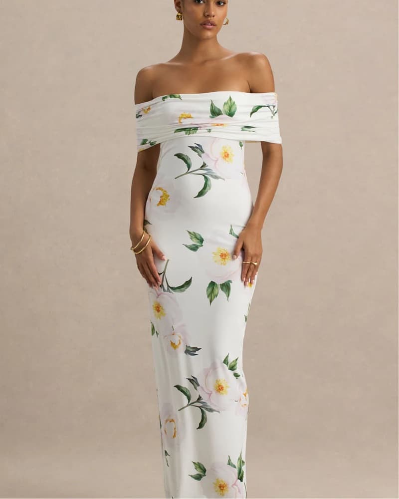 White Off Sholder Dress - Image 2