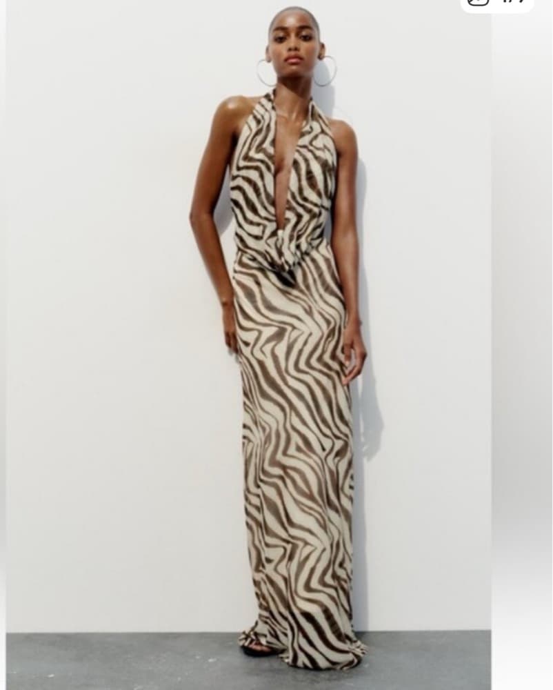 Chic Zebra Print Maxi Dress - Image 2