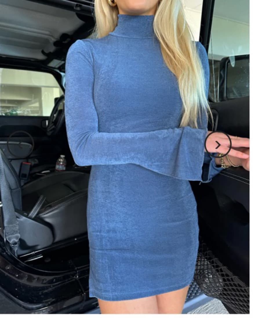 Blue Mini Dress - Image 3