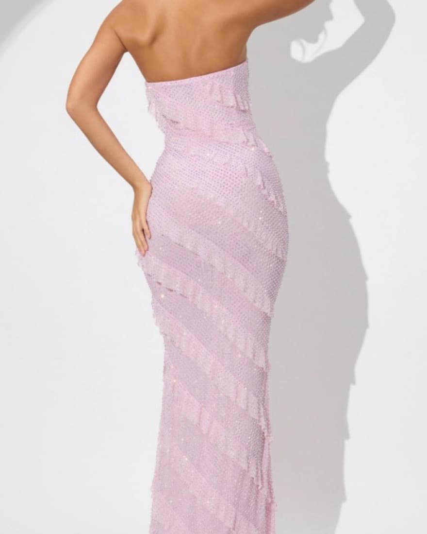 Oh Polly Beaded Ruffle Dress - Image 3