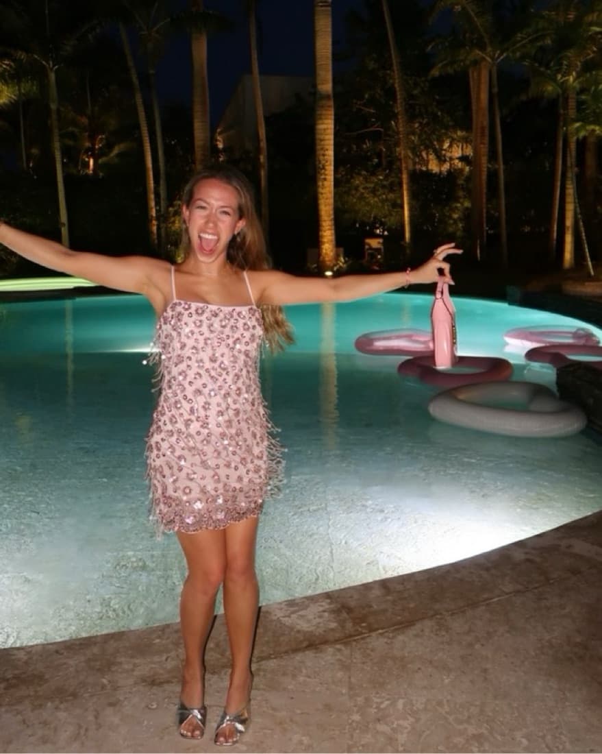 Pink Sparkly Mini Dress from Revolve - Image 1