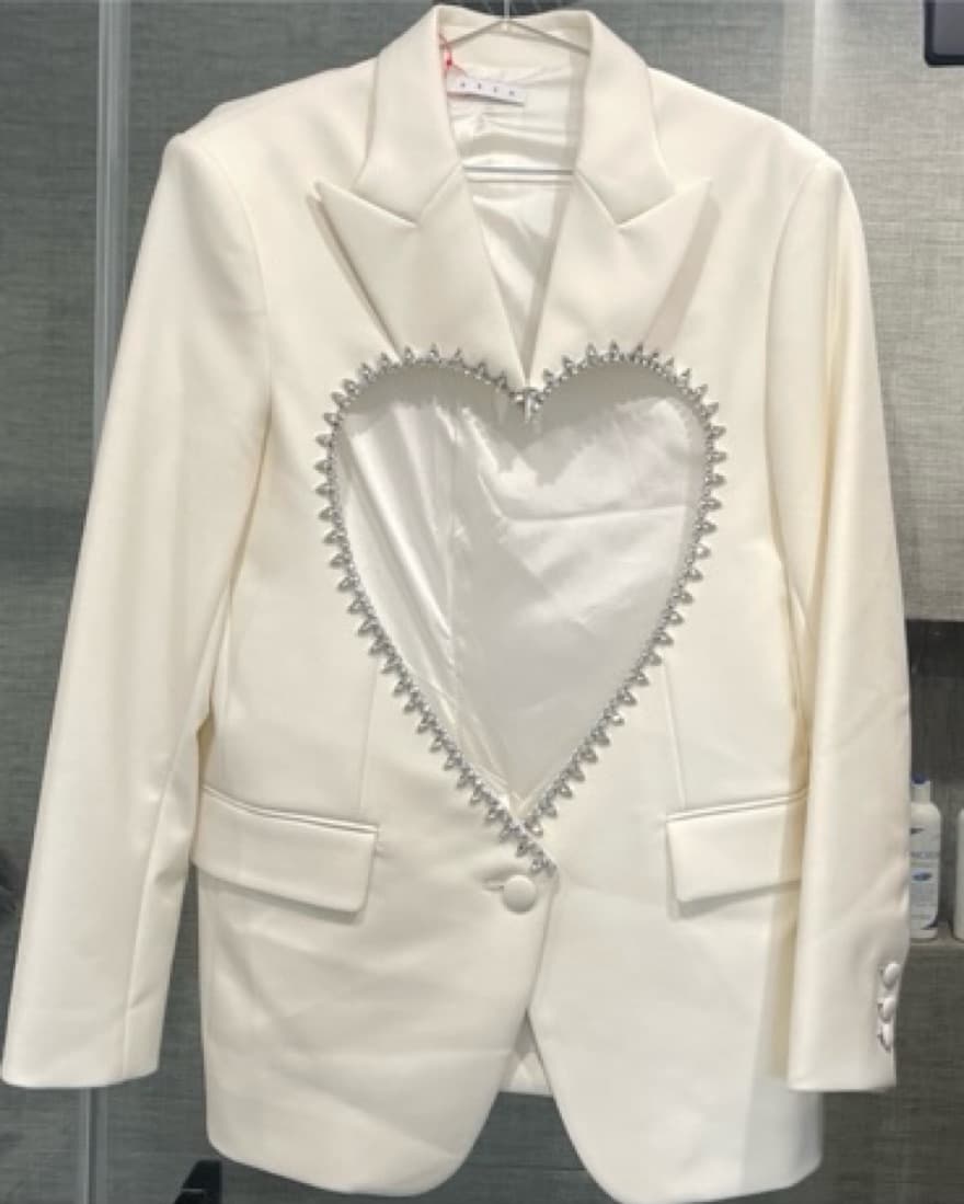 AREA heart cut out blazer - Image 4