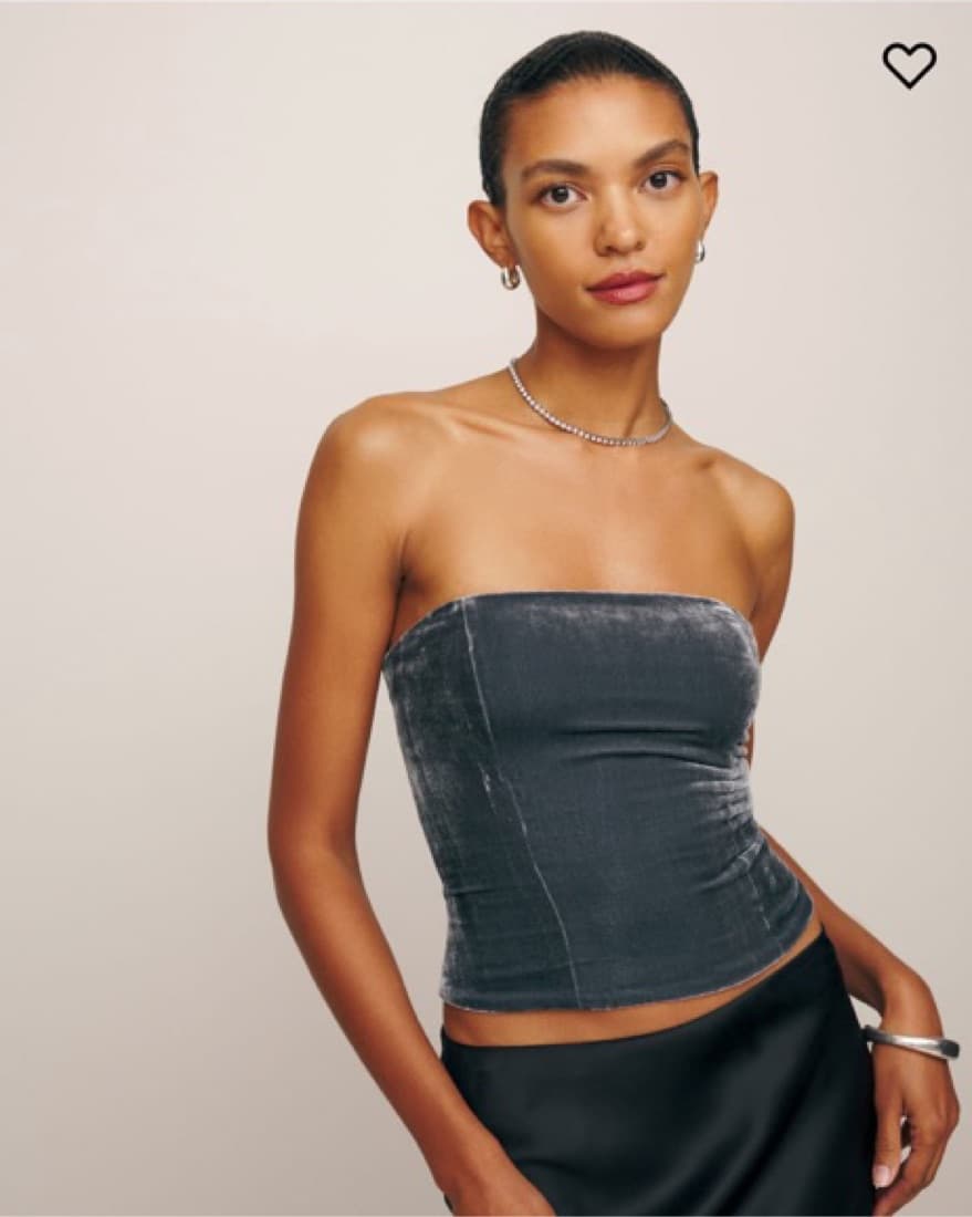 Reformation Giorgia Velvet Top Sz 6 - Image 1