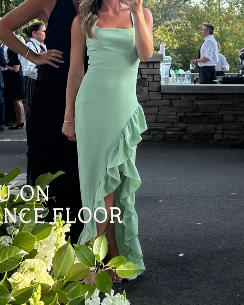 Elegant Mint Green Maxi Dress - Image 3