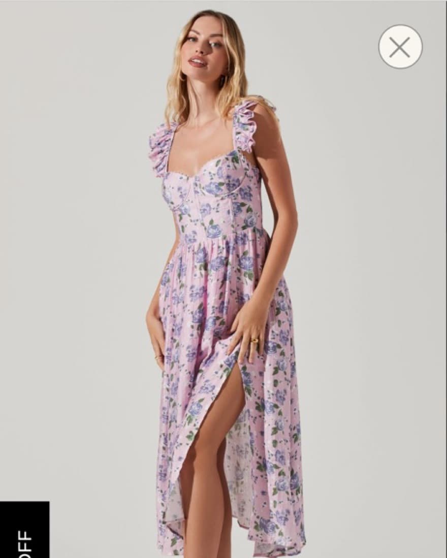 Purple floral dress - Image 1