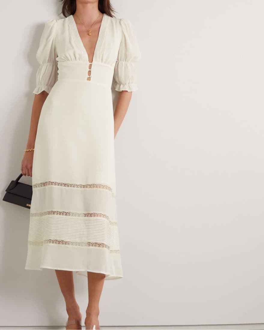 Reformation Ginny Midi White Dress - Image 1
