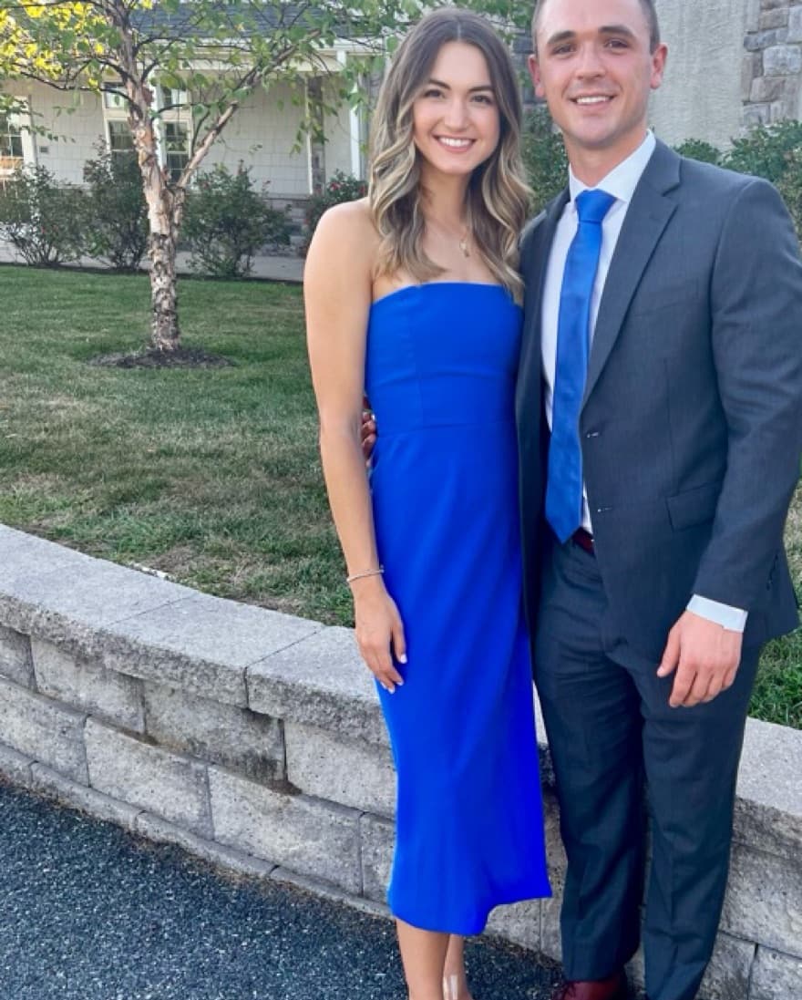 Blue Amanda Uprichard Midi Dress - Image 3