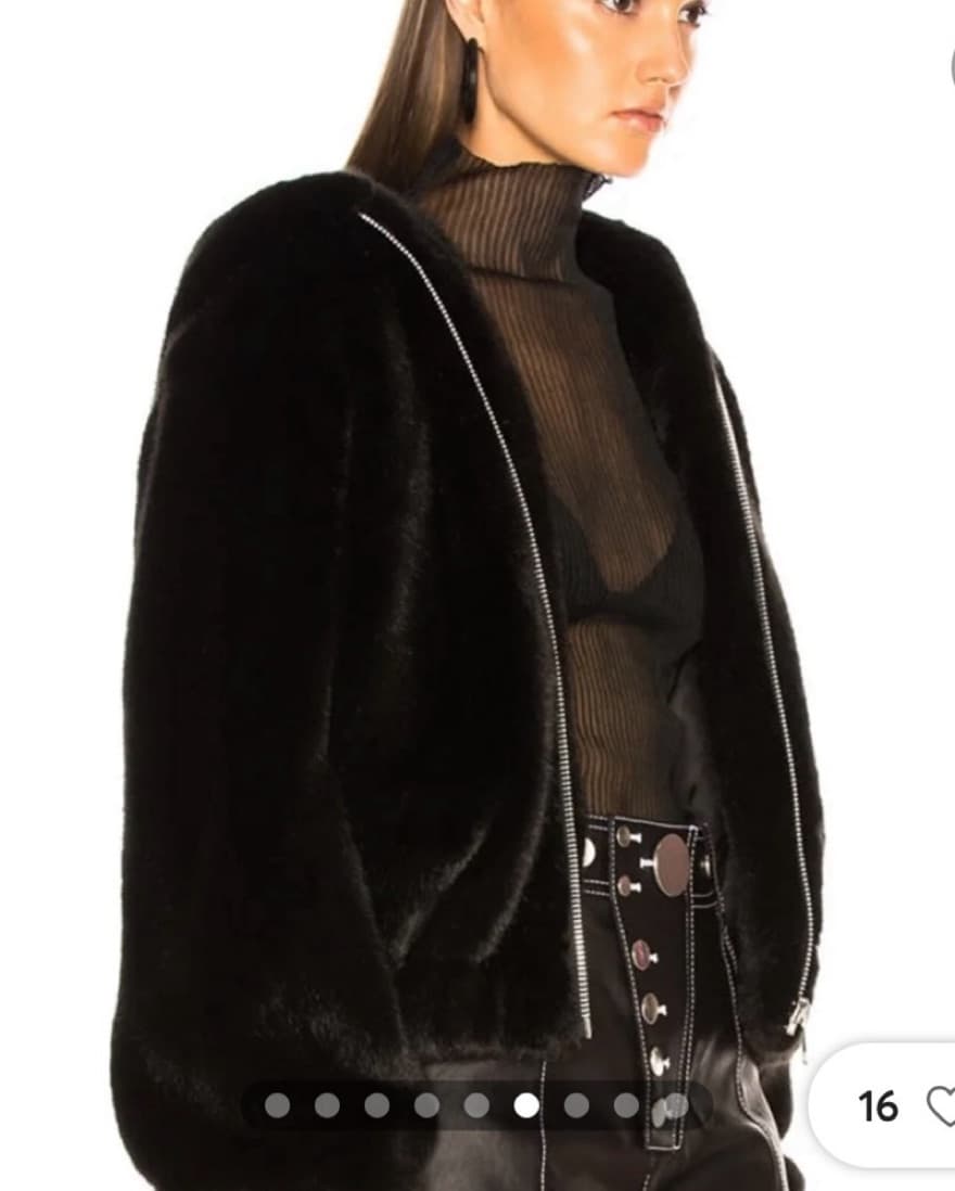 Helmut Lang Black Faux Fur Hoodie! - Image 4