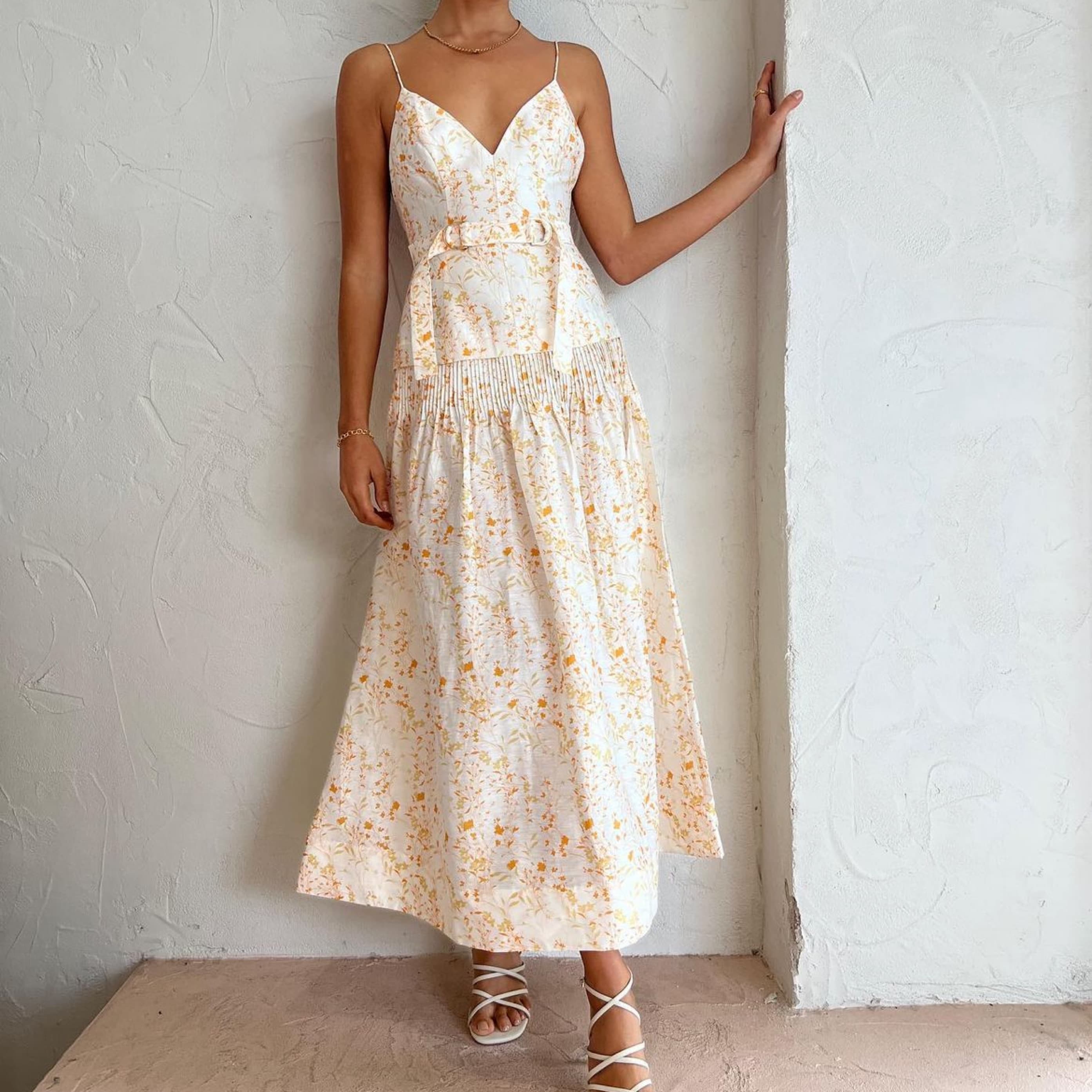 Acler Floral Midi Dress XS - Image 1