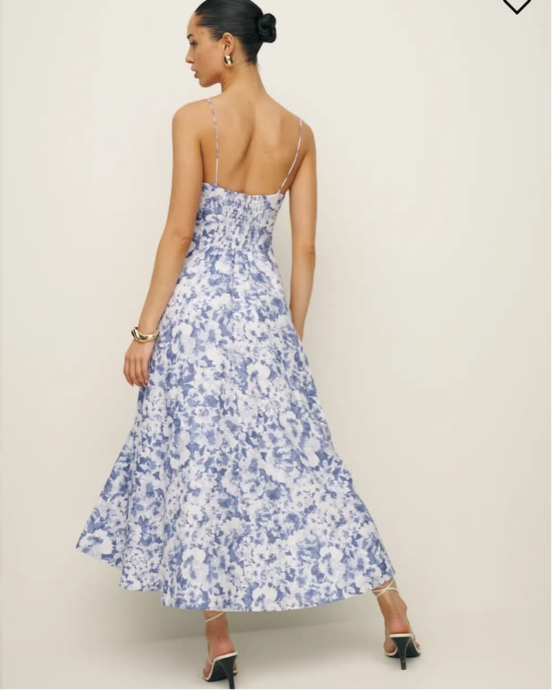 Floral Midi Dress with Open Back - Image 3
