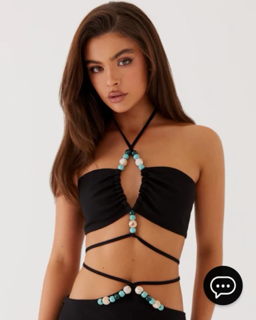 Neveah Beaded Halter Top - Image 2