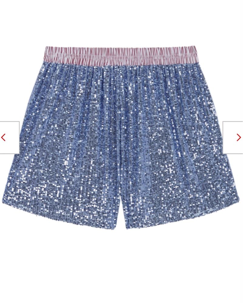 Handover Blue Sequin Shorts - Image 5