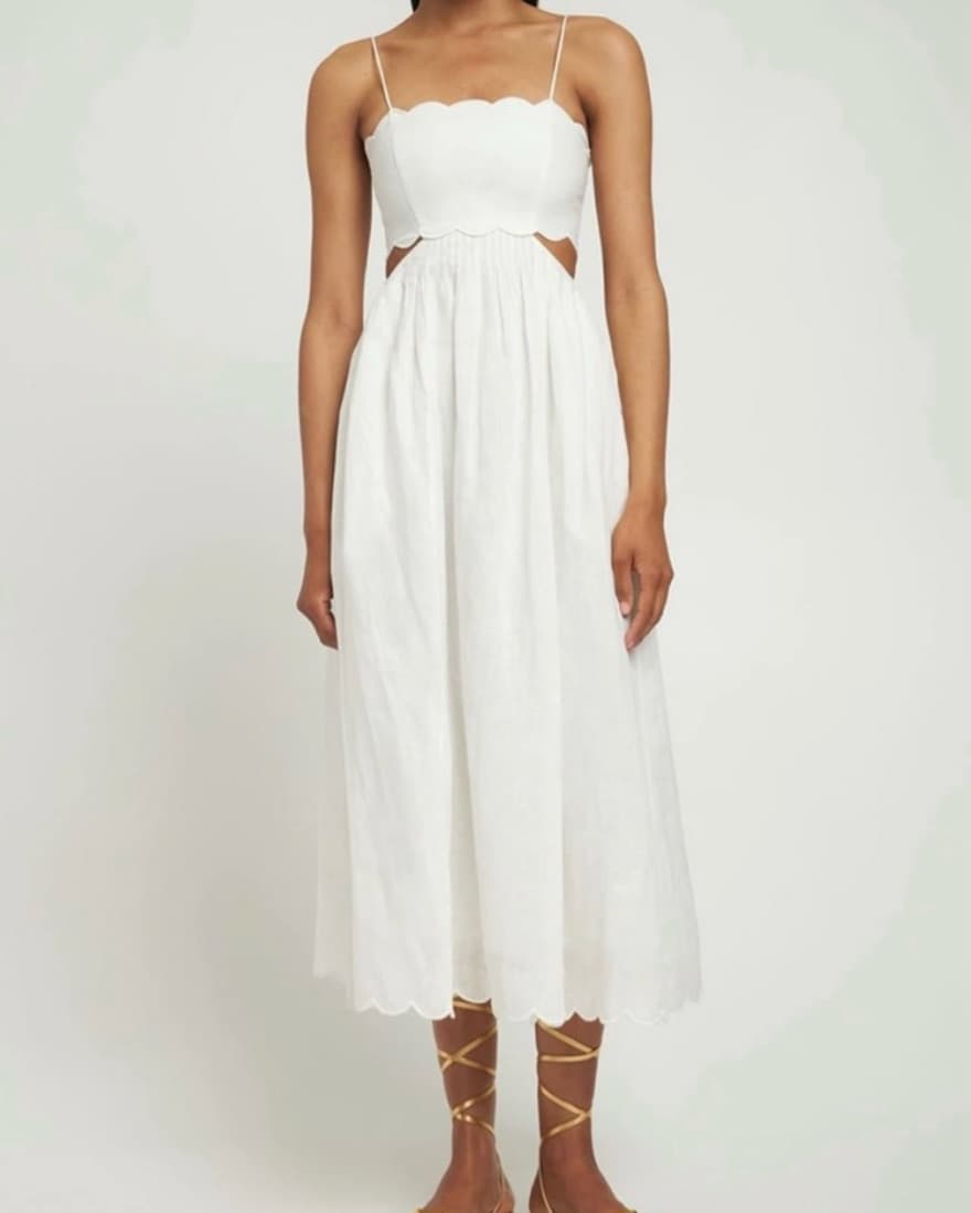 Zimmermann Devi Scallop-Trim Dress - Image 1