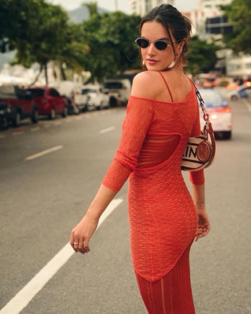 Cult Gaia Two Piece Orange Knit Dress - Image 2
