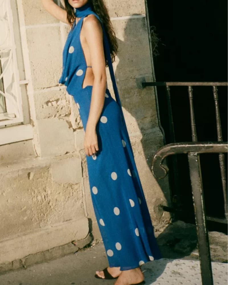 Polka Dot Midi Dress - Image 4