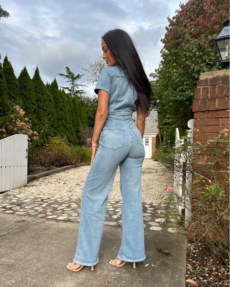 Chic GA Denim Jumpsuit - Image 2